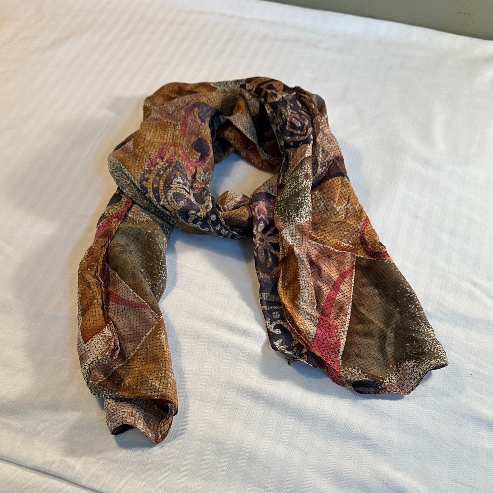 Women’s Multicolor Patterned Scarf - Lightweight Fashion Wrap